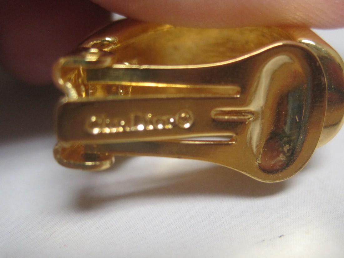 Christian Dior Goldtone Clip Earrings - 4