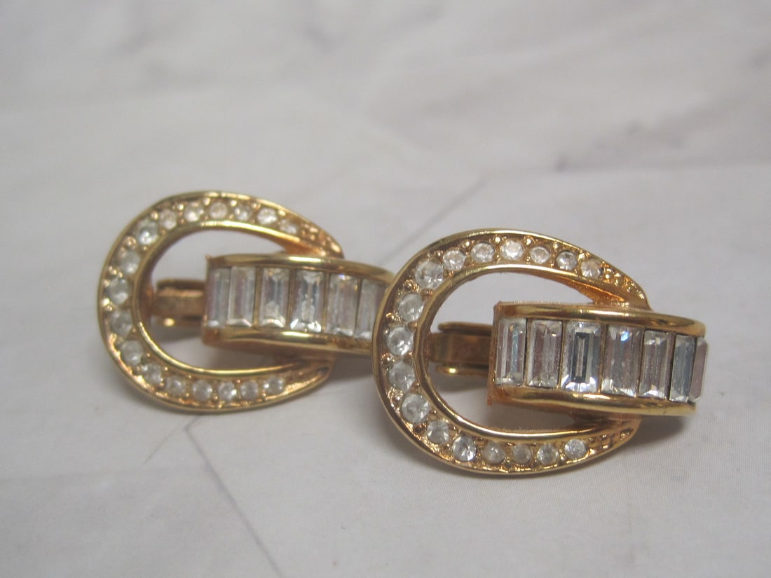 Christian Dior Goldtone Clip Earrings (1 of 5)