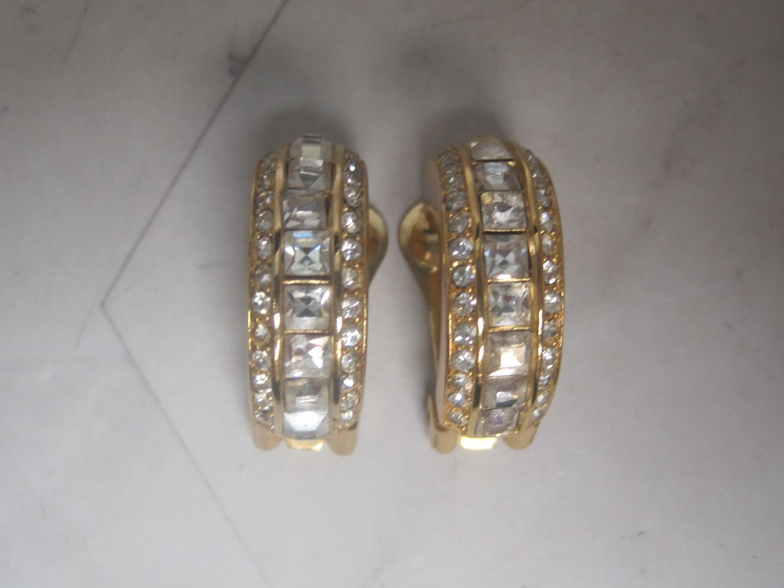 Christian Dior Goldtone Clip Earrings (1 of 7)