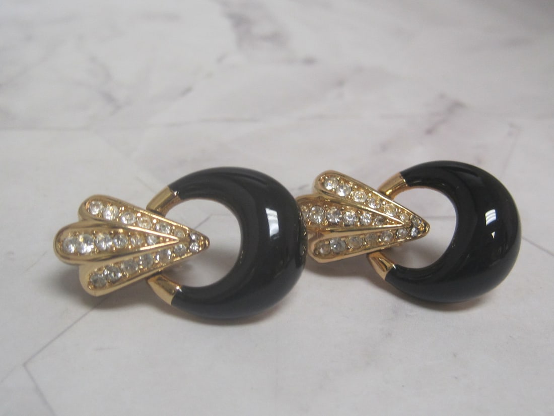 Christian Dior Goldtone Clip Earrings (1 of 5)
