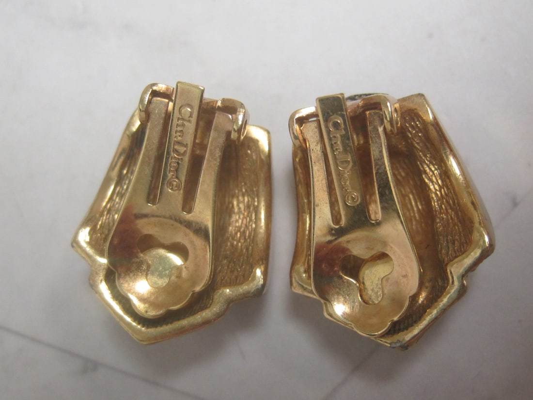 Christian Dior Goldtone Clip Earrings - 4