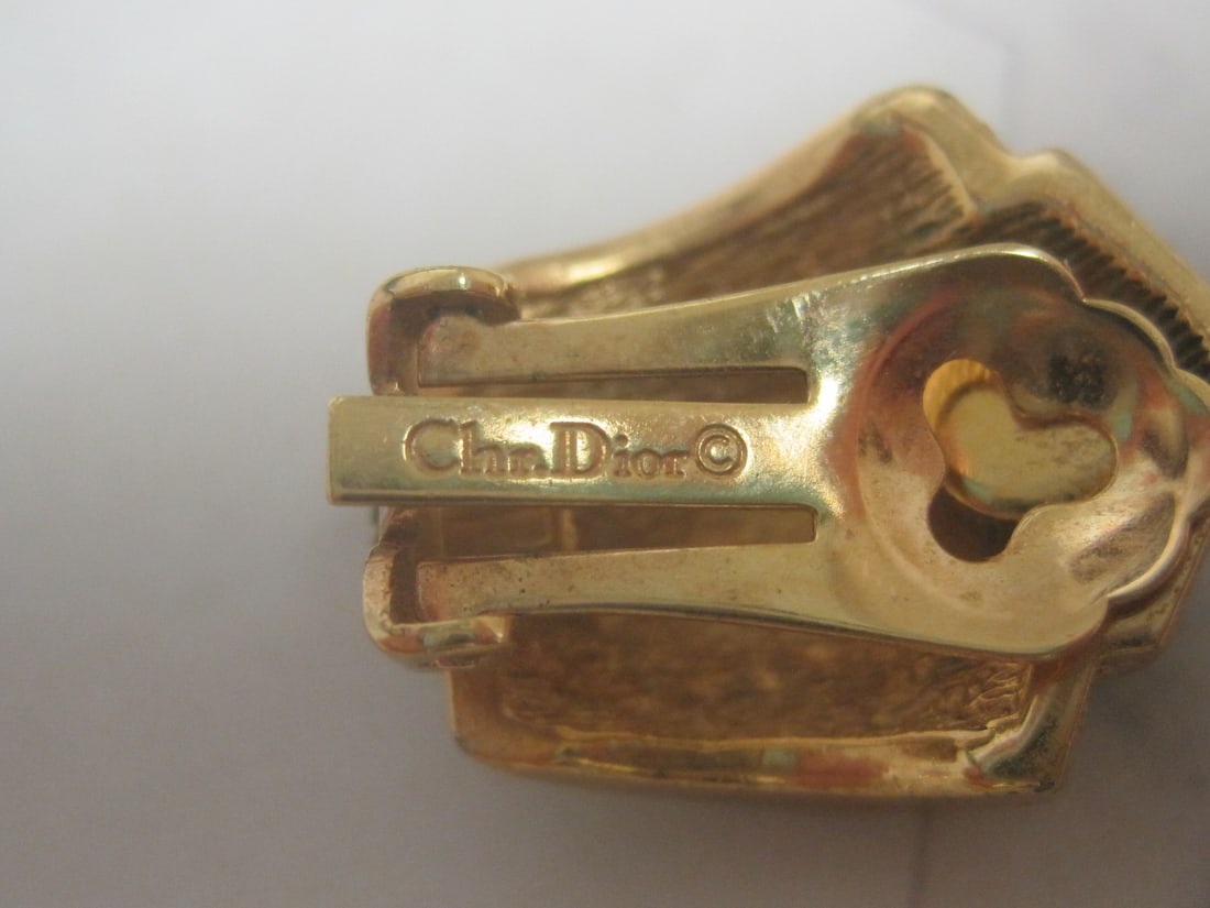 Christian Dior Goldtone Clip Earrings - 5
