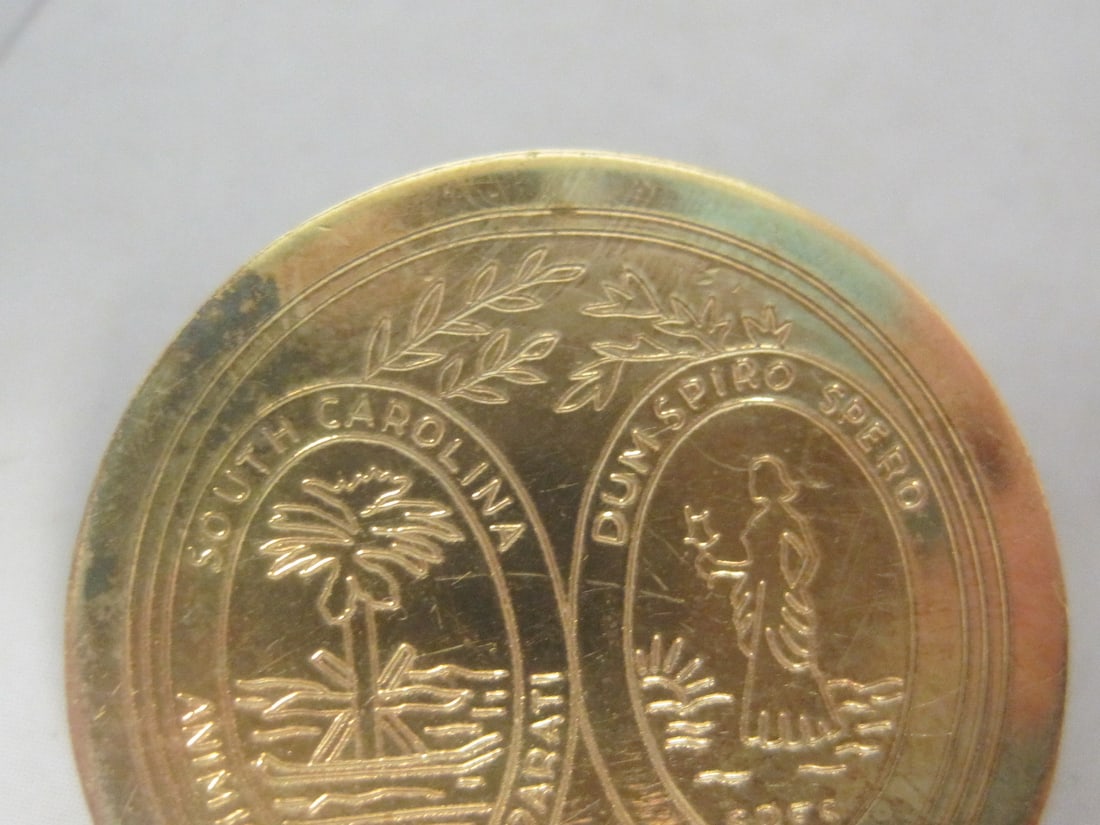 Vintage 1/20 12k Gold-Filled South Carolina Seal Pin - 2