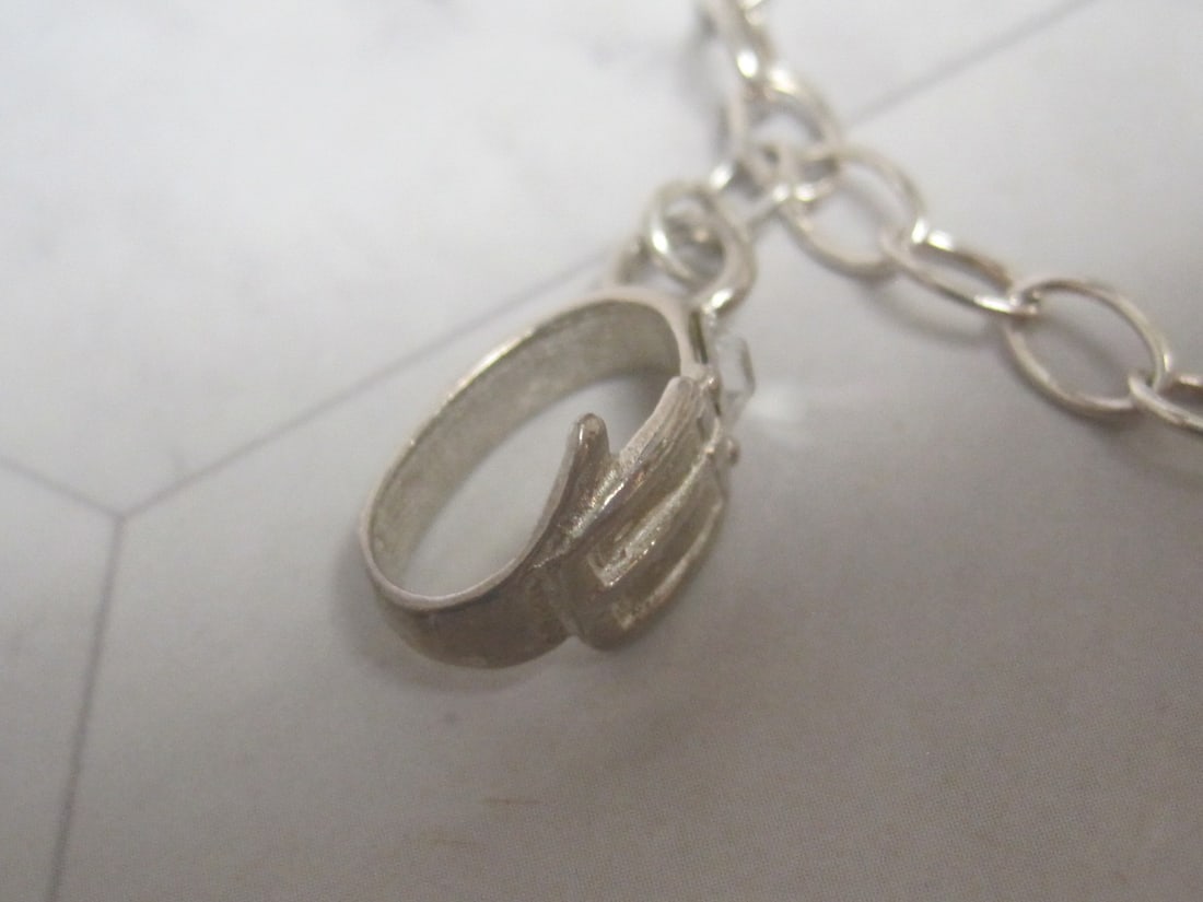 8" Sterling Silver "The Full Armor of God" Charm Bracelet - 2