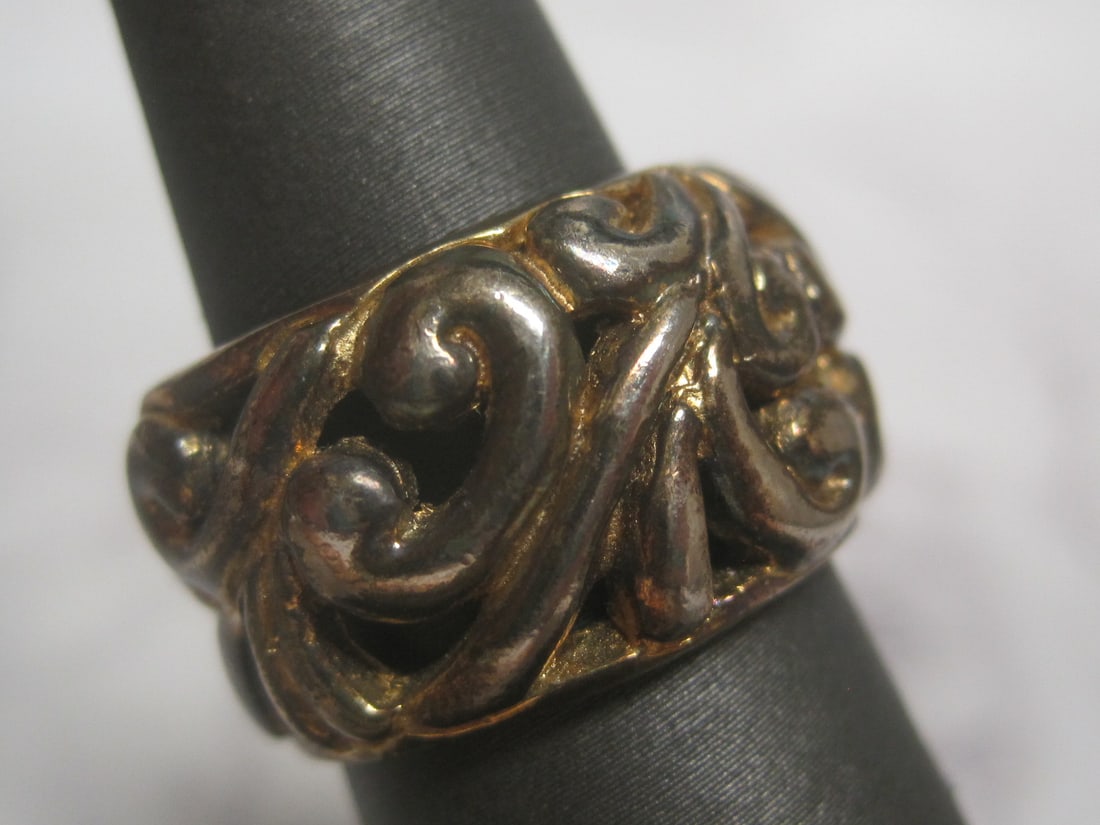 Sterling Silver Filigree Band Ring - 3