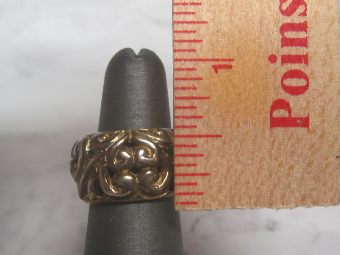 Sterling Silver Filigree Band Ring - 4