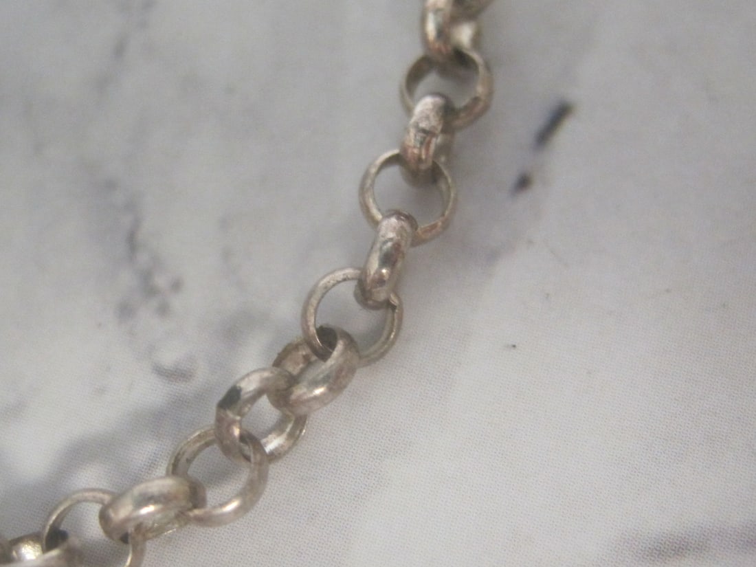 7" Sterling Silver Bracelet with Cherub Charm - 3