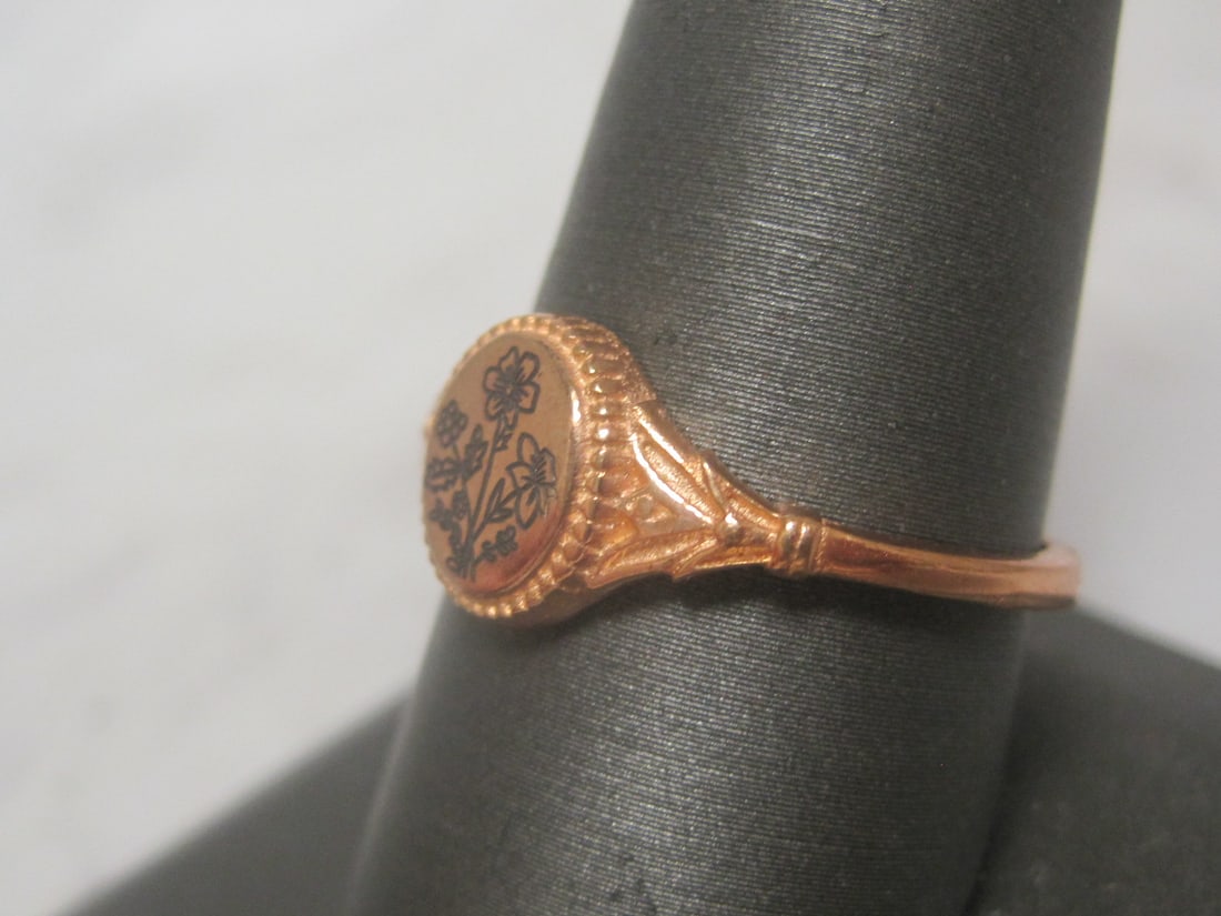 Sterling Silver Rose Gold Vermeil Floral Ring - 2