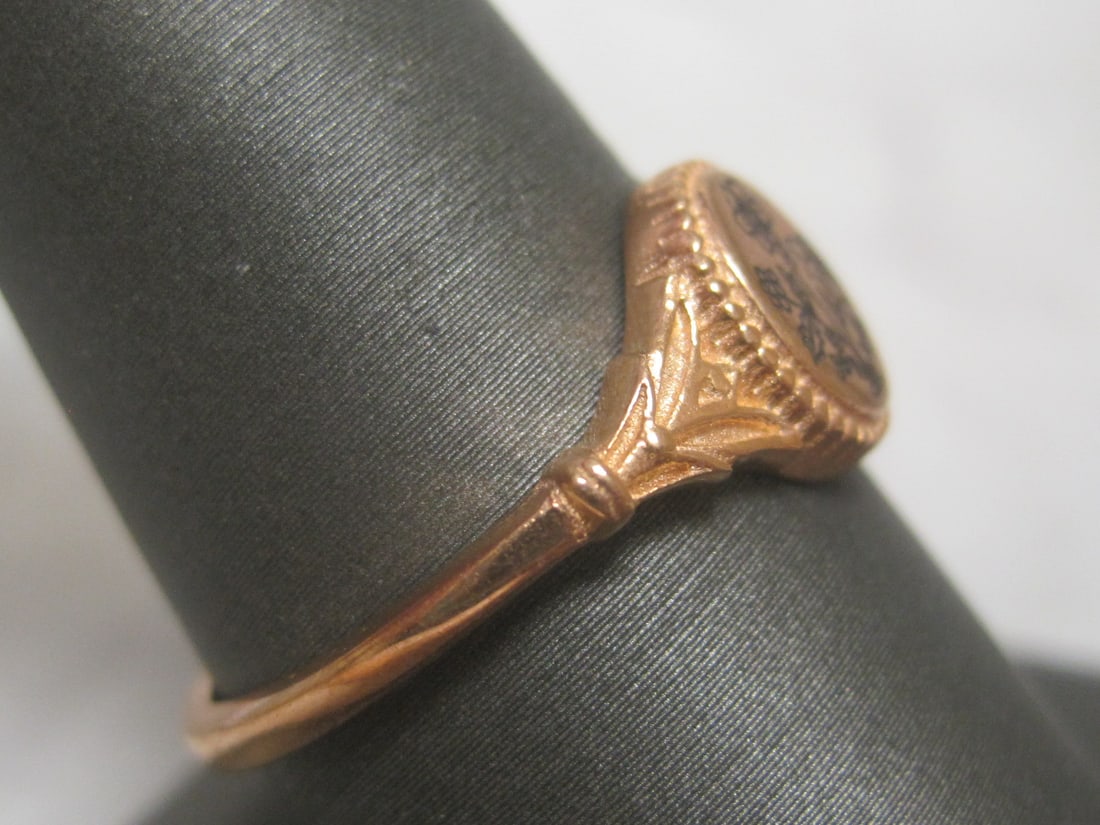 Sterling Silver Rose Gold Vermeil Floral Ring - 3