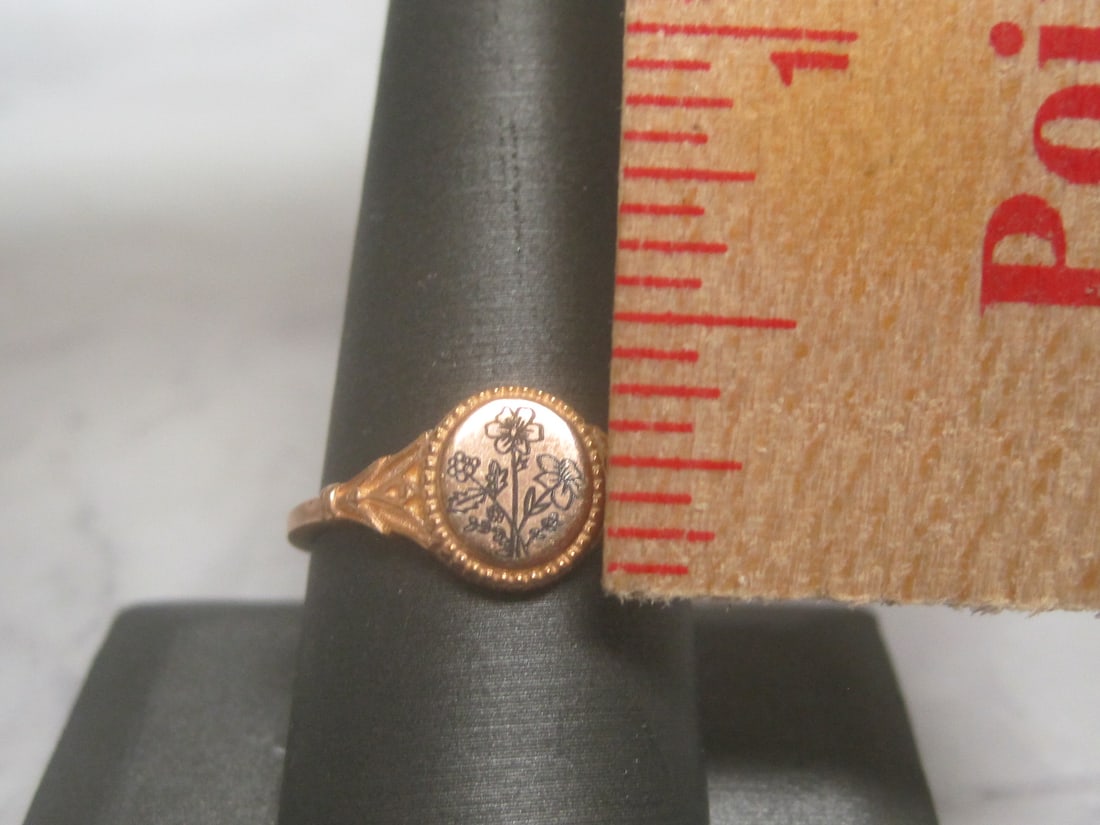 Sterling Silver Rose Gold Vermeil Floral Ring - 4