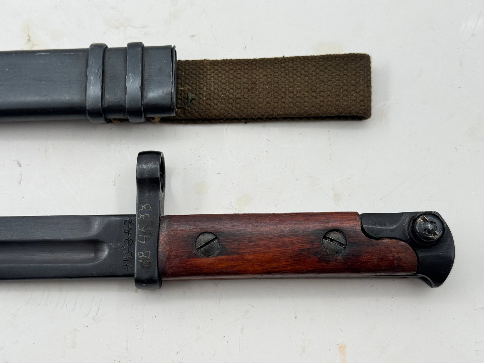 Excellent & Rare WWII Soviet Russian M1940 Bayonet with Scabbard for the SVT-40 Rifle - 2