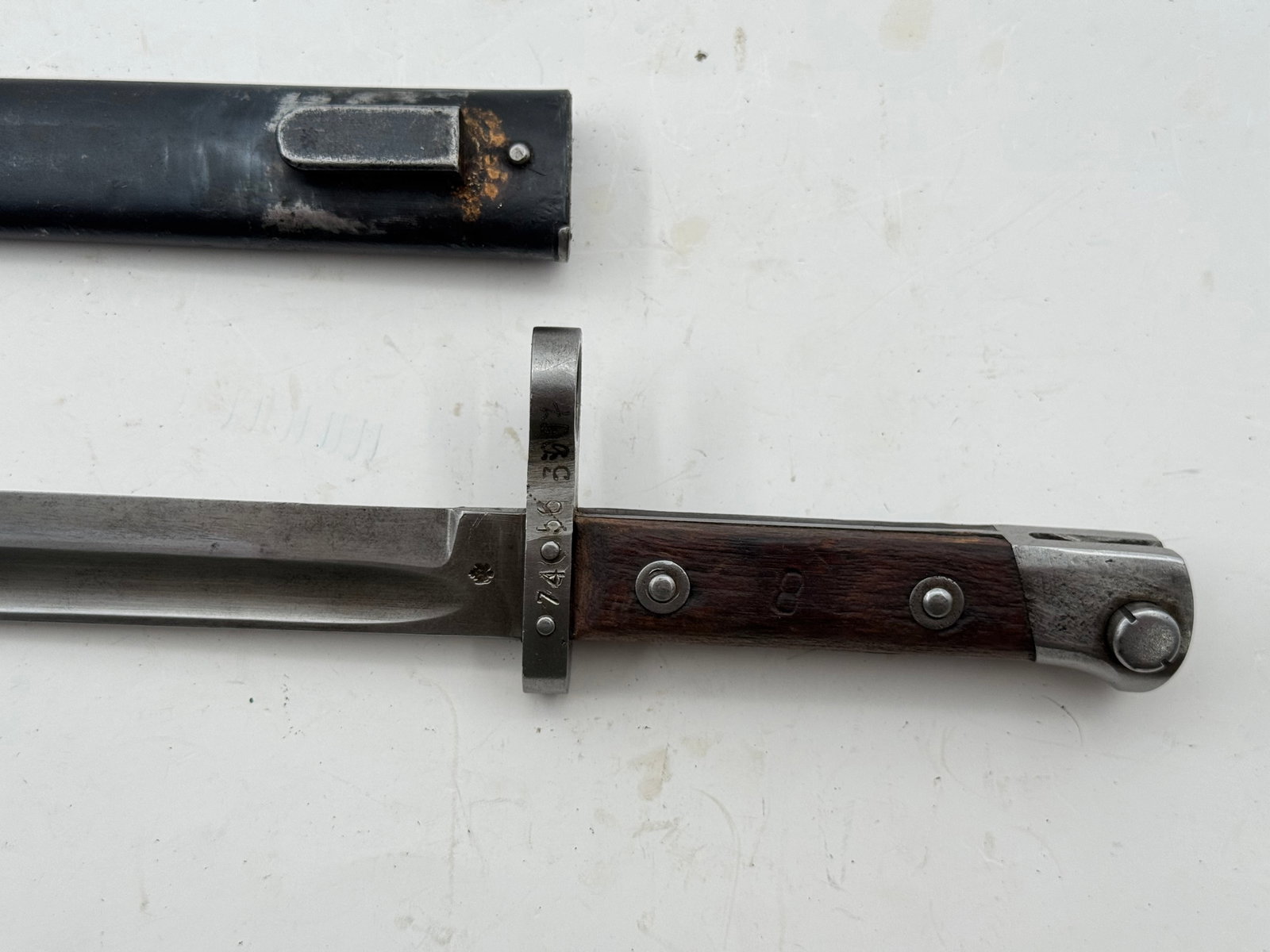 Early Imperial Eagle Marked Austro-Hungarian Mannlicher M1895 Bayonet with Scabbard - 2