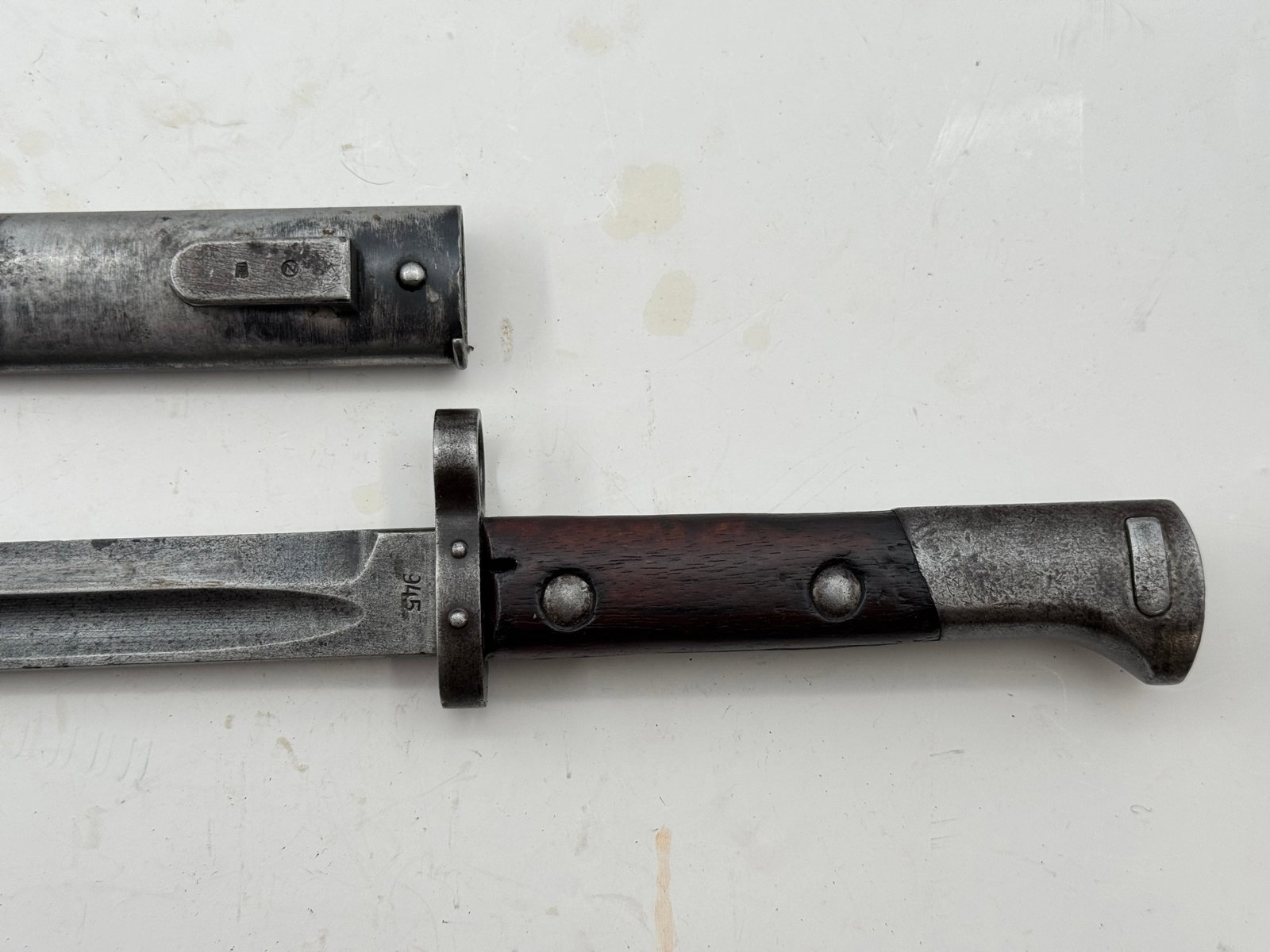 WWII Romanian VZ-24 Bayonet with Scabbard marked “945” - 2
