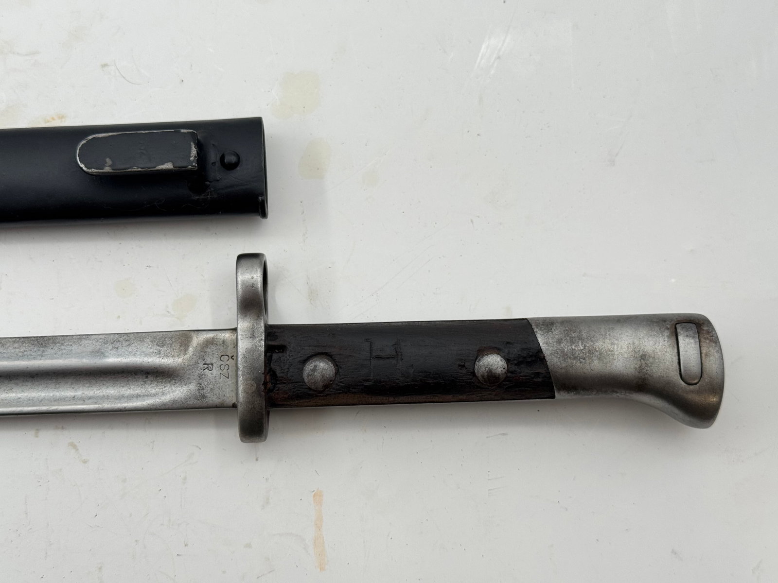 Pre-WWII Contract Romanian VZ-24 Bayonet with Scabbard marked “CSZ/R” - 2