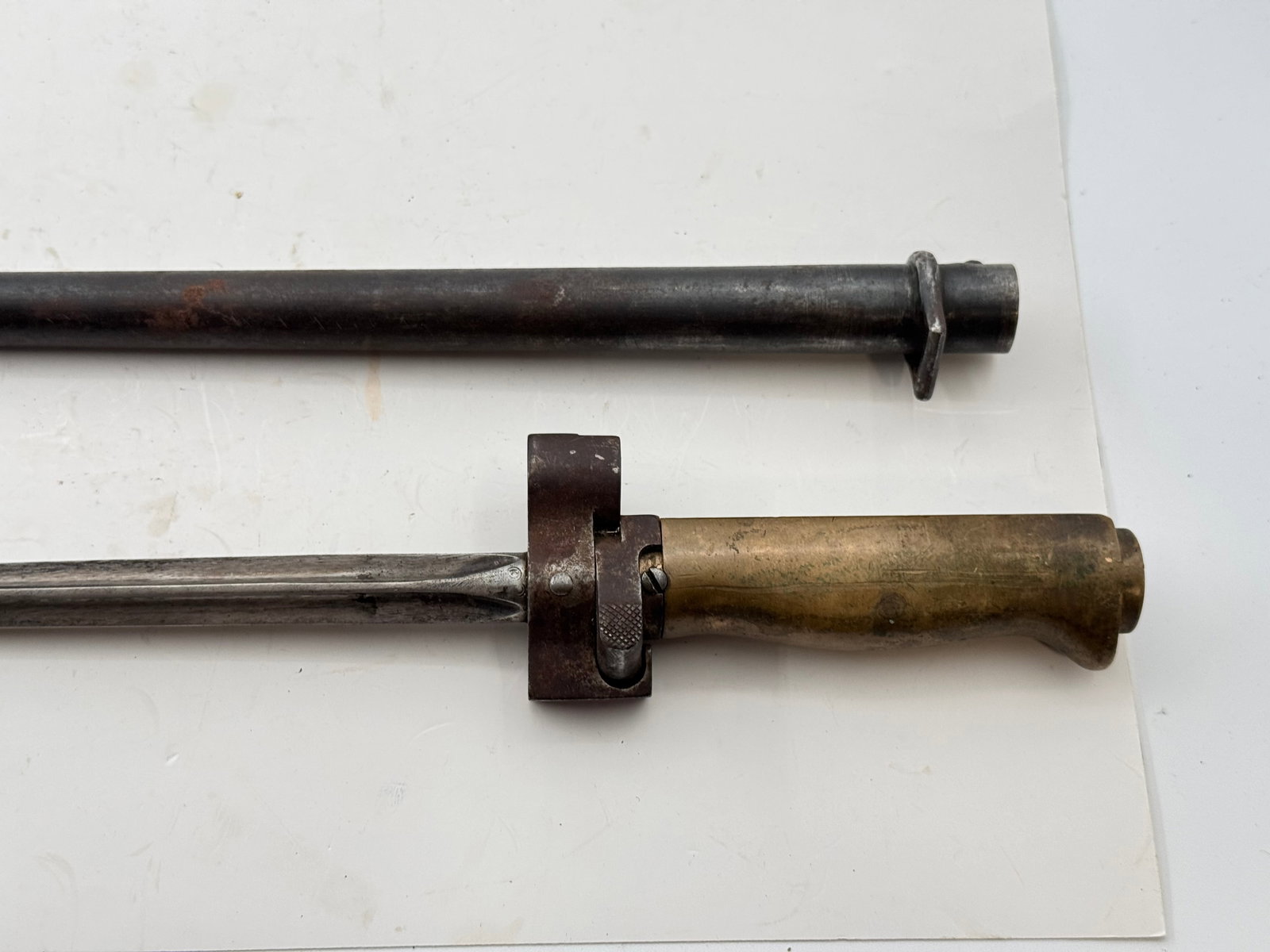 French M1886 Lebel Spike Bayonet with Scabbard - 2