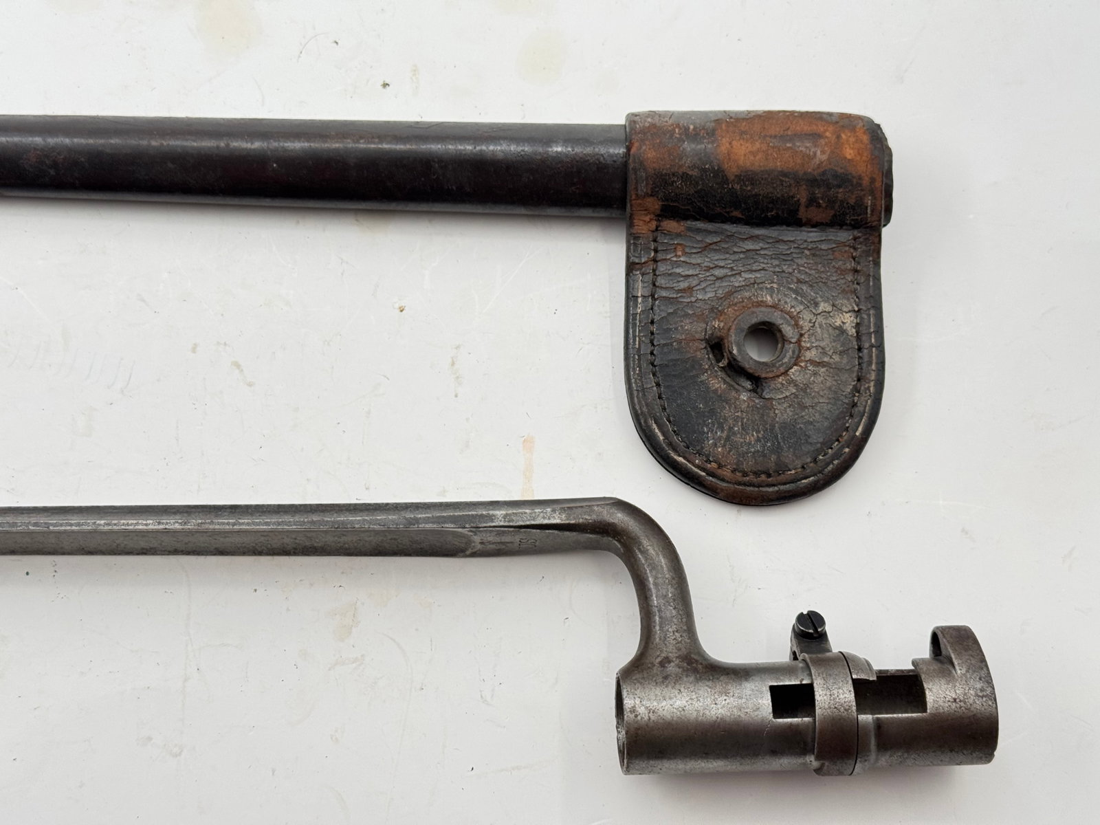 Civil War US M1855 Socket Bayonet with Scabbard & Frog - 2