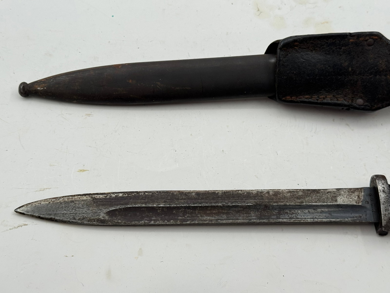 1939 WWII German K98 Bayonet by J. Sch with Scabbard & Frog - 7