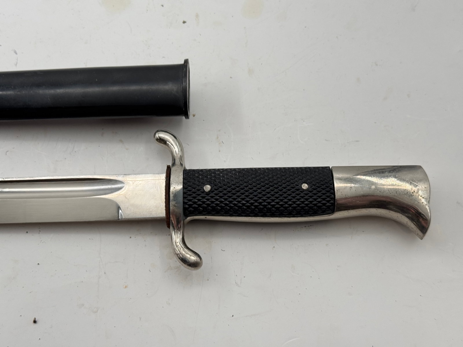 MINT WWII German Fireman’s Dress Bayonet & Scabbard By F.W. Holler - 5