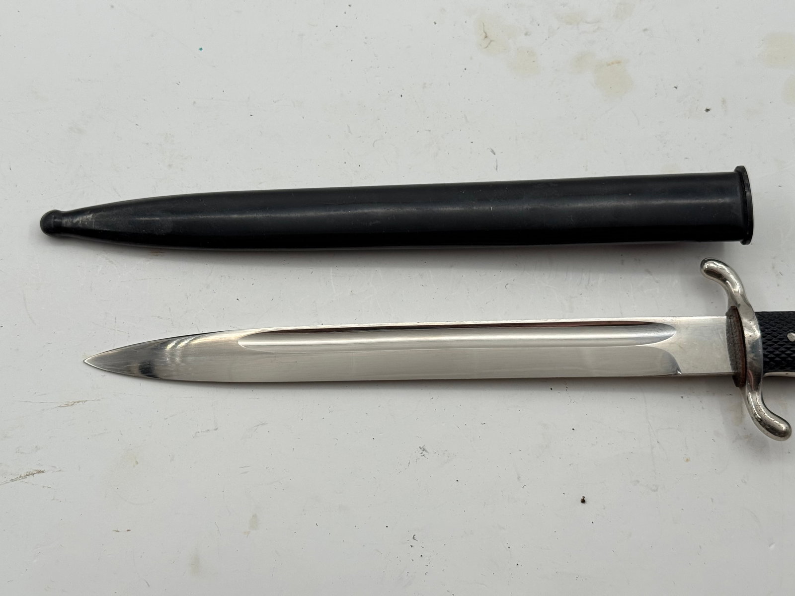 MINT WWII German Fireman’s Dress Bayonet & Scabbard By F.W. Holler - 6