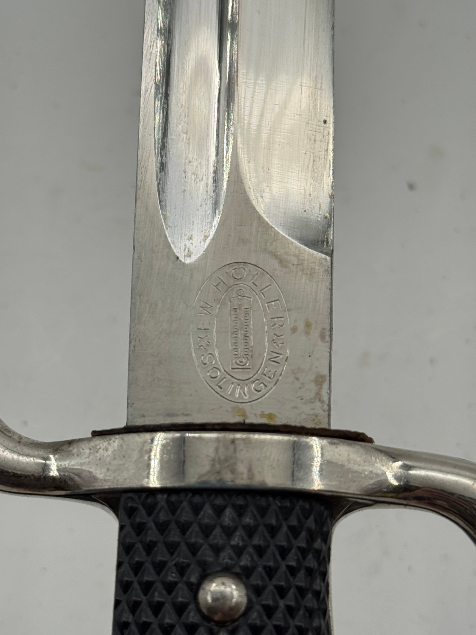 MINT WWII German Fireman’s Dress Bayonet & Scabbard By F.W. Holler - 7