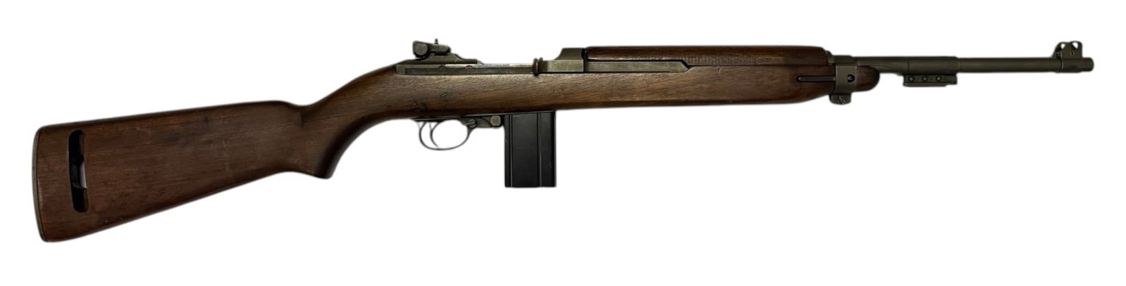 Excellent WWII 1944 Winchester M1 Carbine .30 CAL. Semi-Automatic Rifle: S#: 6622258 | 18" Barrel | Comes with (1) Modern 15rd Magazine by KCI | "LW" Marked Low-Wood Stock from Lumb Woodworking CO. Correct "PW" Marked Winchester Barrel. |||| CONDITON: Excellent with Honest