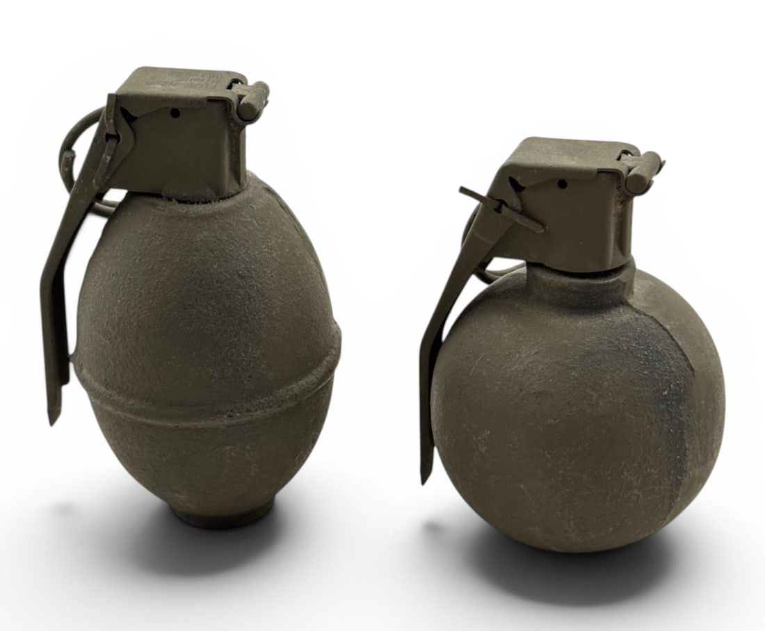 (1) Lemon Grenade & (1) Baseball Grenade (Both real, both inert for training) - 2