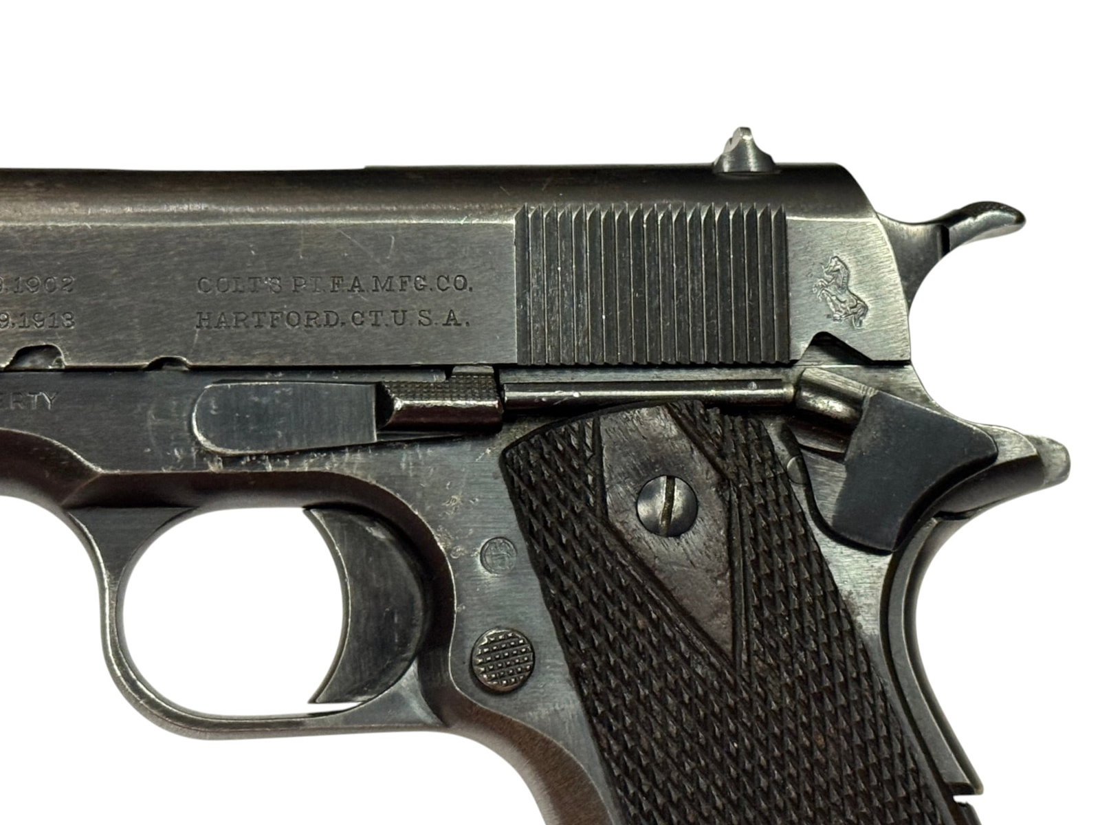 Excellent WWI 1918 Colt Model 1911 U.S. Army .45 ACP Semi-Automatic Pistol - 3