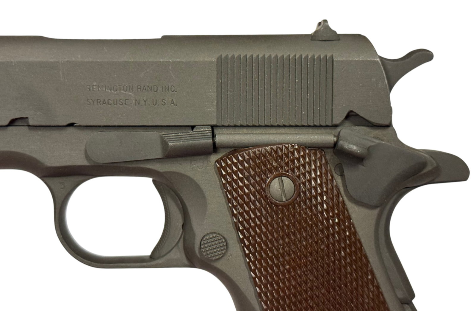 WWII 1943 Remington Rand Model 1911A1 U.S. Military .45 ACP Semi-Automatic Pistol - 3