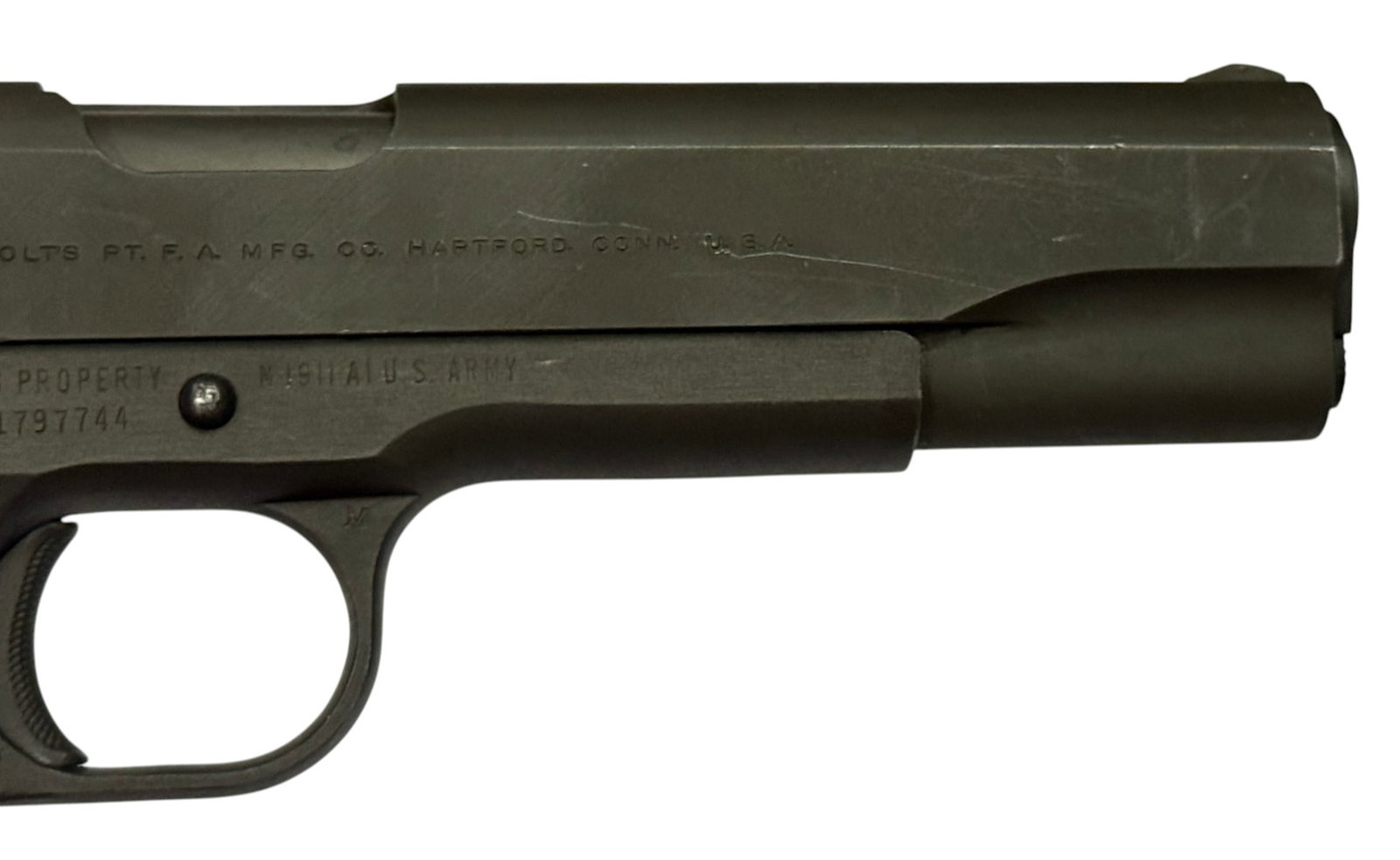 Excellent WWII 1944 Remington Rand / Colt Model 1911A1 U.S. Military .45 ACP Semi-Automatic Pistol - 7