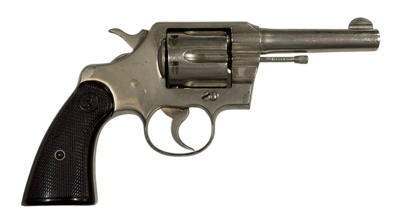 WWII 1943 US Colt Commando .38 SPECIAL Nickel Plated 4" Revolver - 2