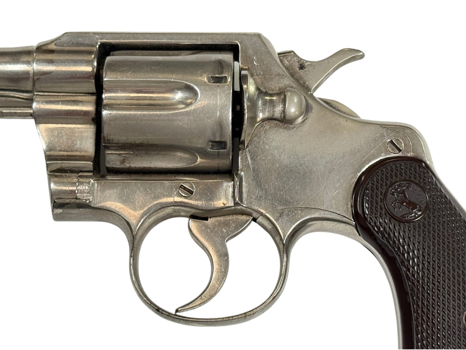 WWII 1943 US Colt Commando .38 SPECIAL Nickel Plated 4" Revolver - 5