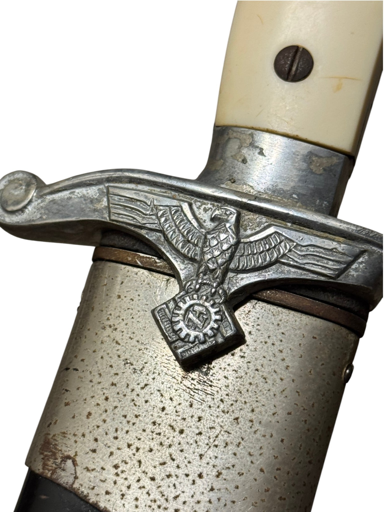 Rare & Original WWII German TENO Subordinate’s Enlisted Hewer w/ Matching Scabbard by Carl Eic - 10