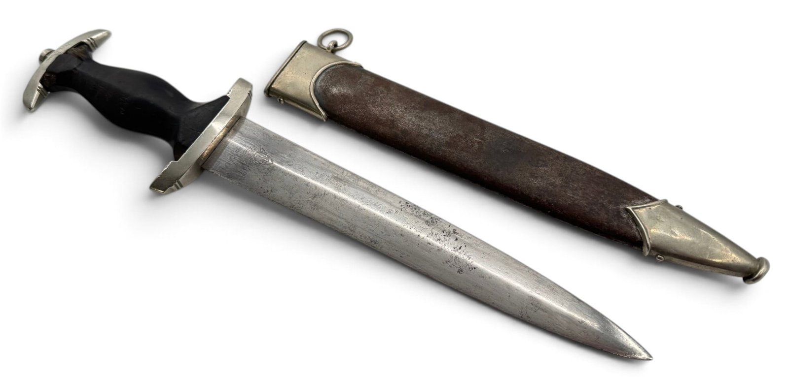 Rare & Desirable Early Original German SS M33 Dagger with Scabbard by Boker - 3