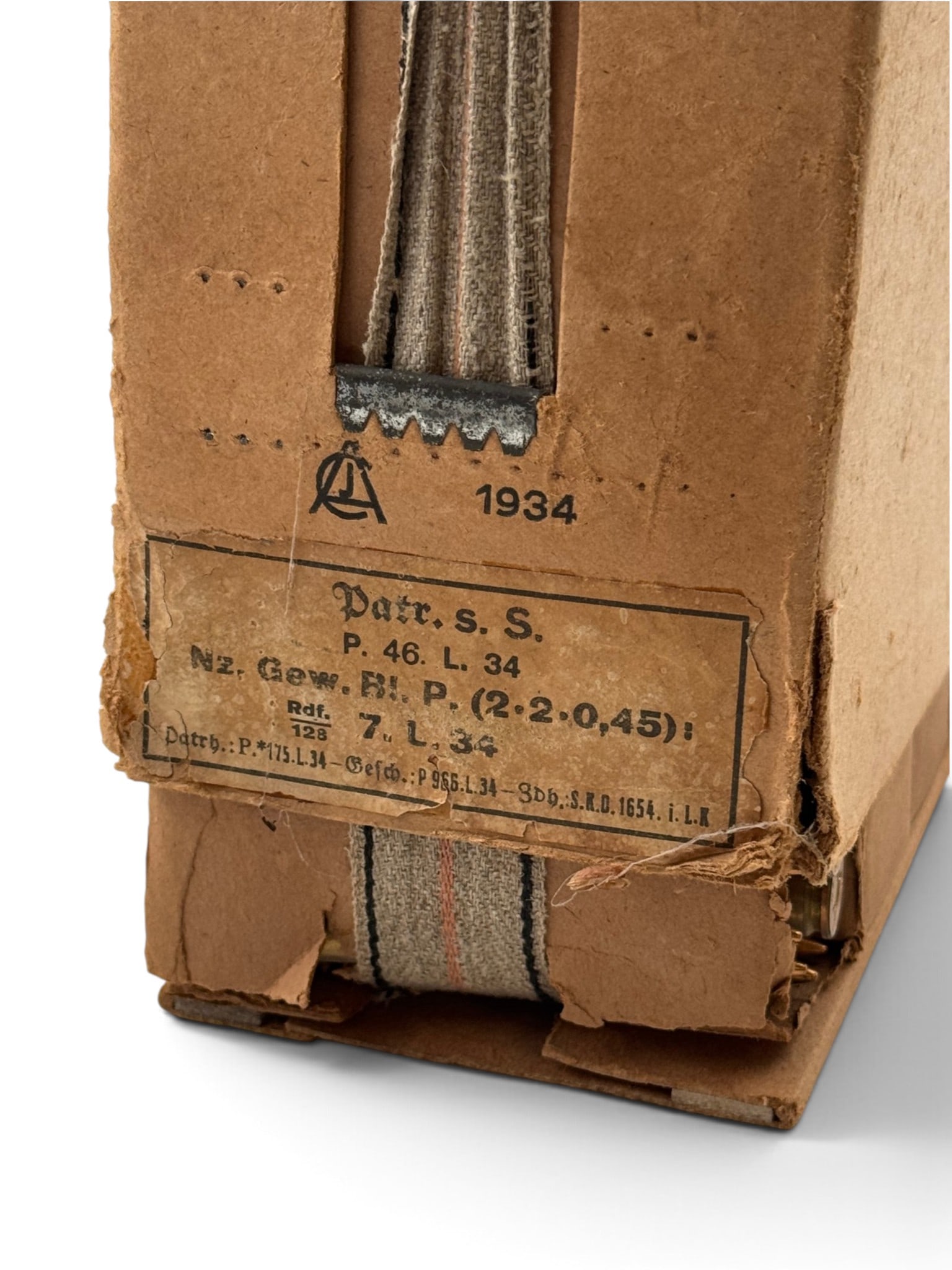 Rare & Complete German WWII 1934-Dated 300rd. 8mm MAUSER Battle Pack  - 5