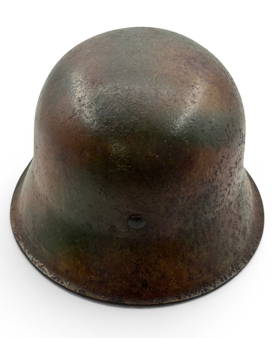 WWII Normandy 3-Tone Camouflage German M42 Helmet from the Arnaud Dumont’s “Goliath̶ - 3