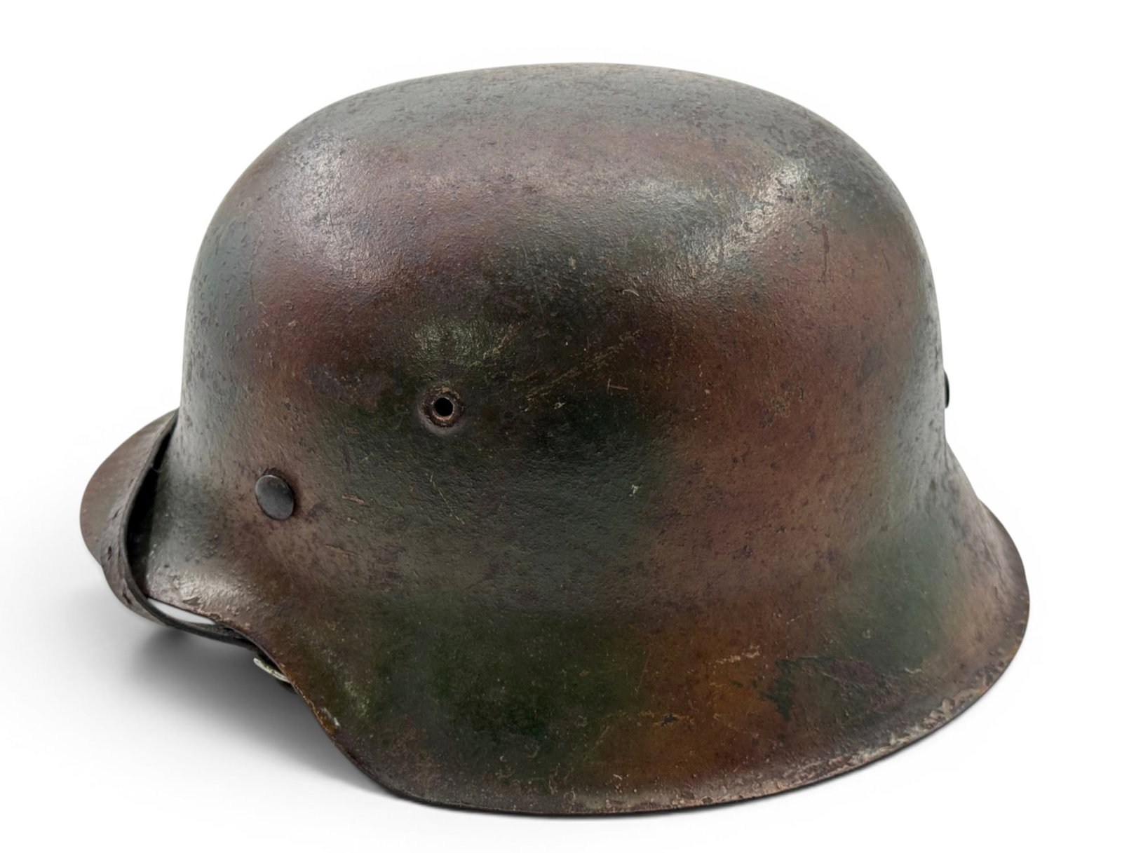 WWII Normandy 3-Tone Camouflage German M42 Helmet from the Arnaud Dumont’s “Goliath̶ - 4