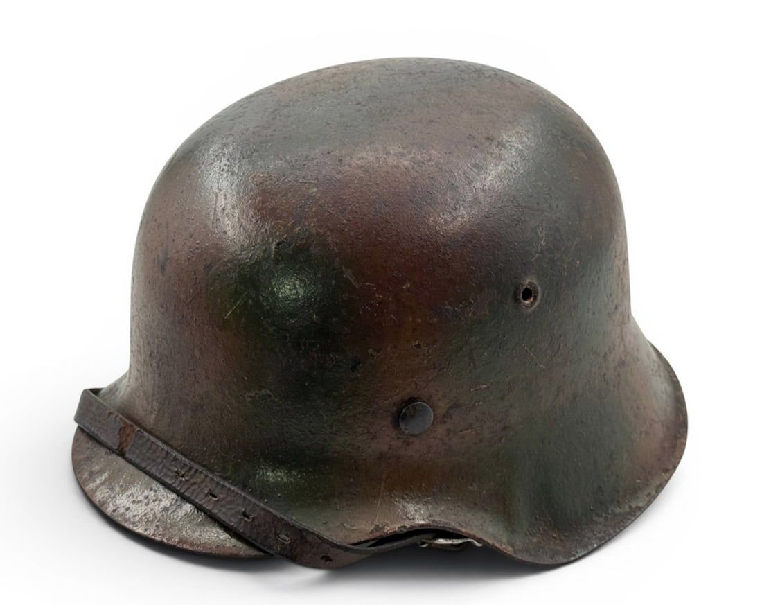 WWII Normandy 3-Tone Camouflage German M42 Helmet from the Arnaud Dumont’s “Goliath̶ - 5