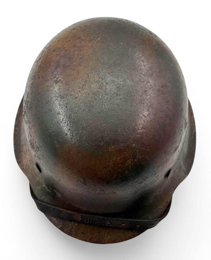 WWII Normandy 3-Tone Camouflage German M42 Helmet from the Arnaud Dumont’s “Goliath̶ - 6