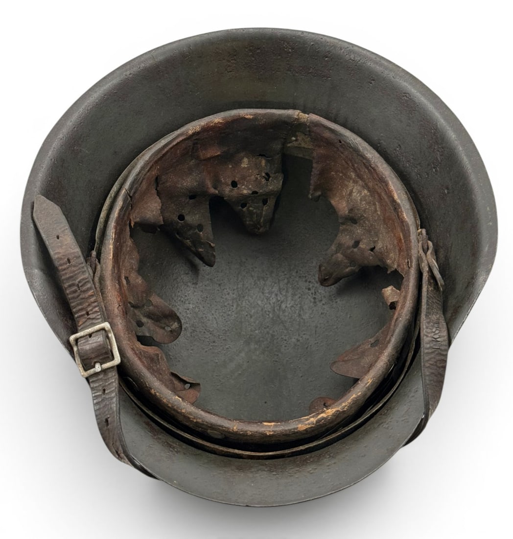 WWII Normandy 3-Tone Camouflage German M42 Helmet from the Arnaud Dumont’s “Goliath̶ - 7