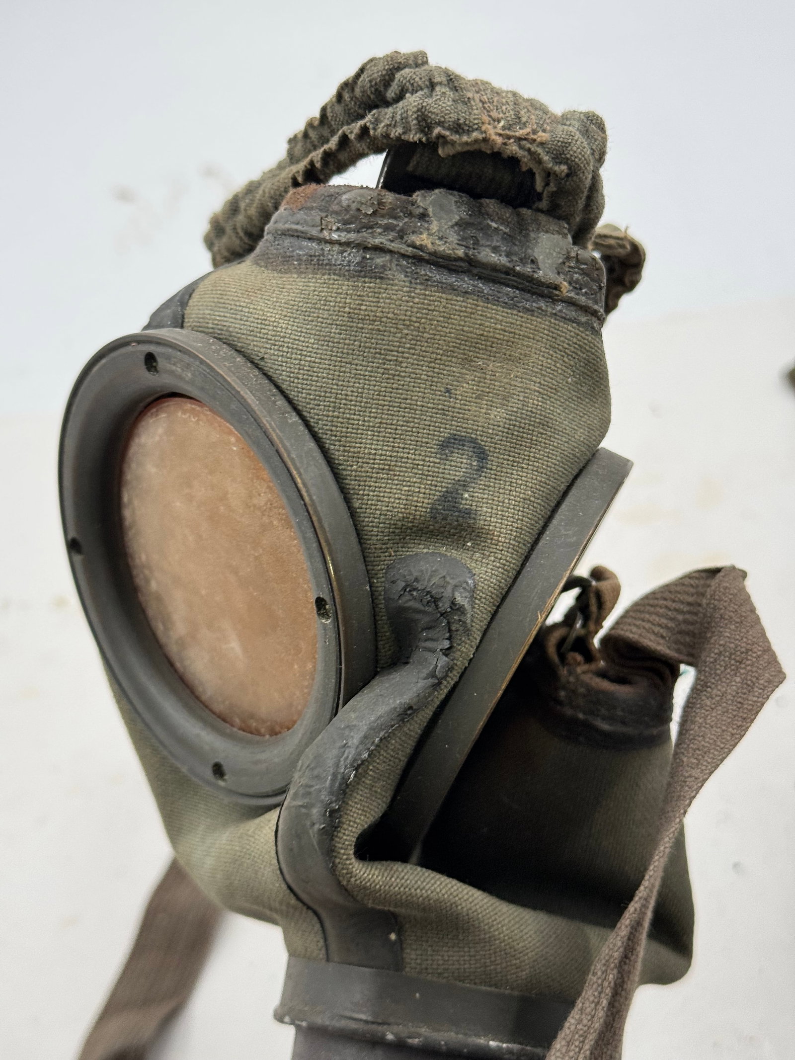 Original German WWII M30 Gas Mask with FE41 Filter & Carry Canister - 5