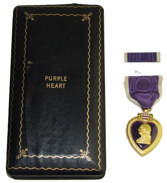 Interesting Named WWI Purple Heart Medal with Early “Fat” Case – Cpl. Fred M. Hild - 2