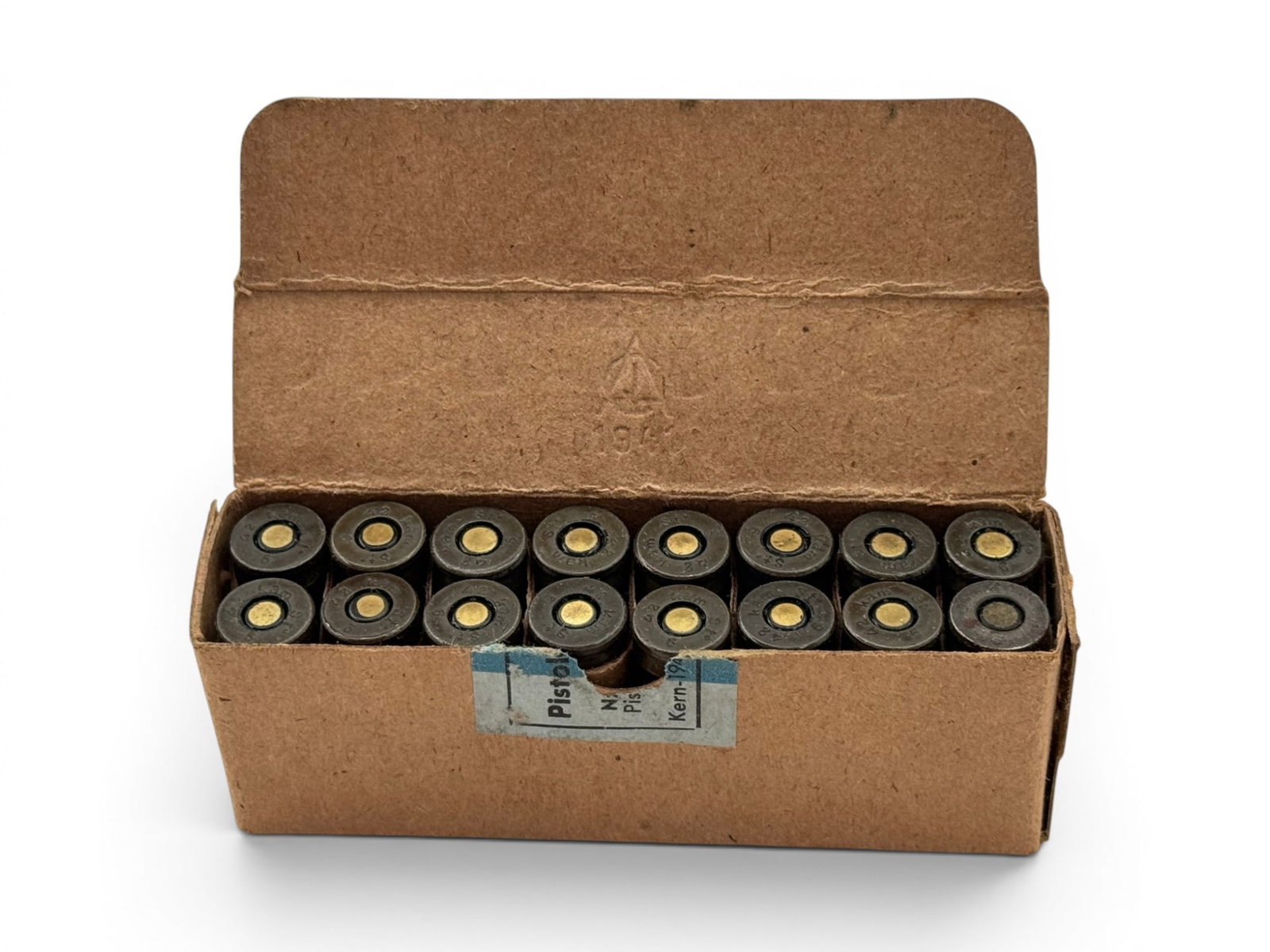 16rds. of Original German WWII 1942 9mm Luger Collectible Ammunition - 2