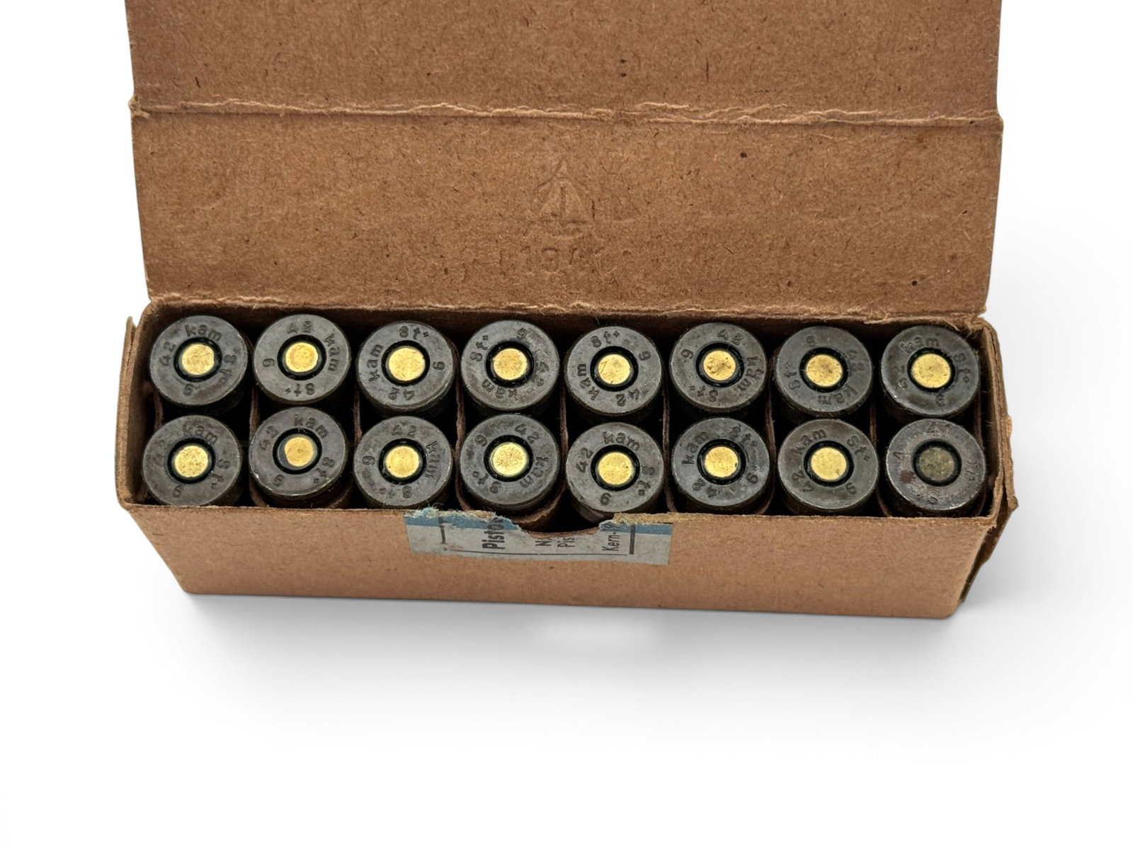 16rds. of Original German WWII 1942 9mm Luger Collectible Ammunition - 3