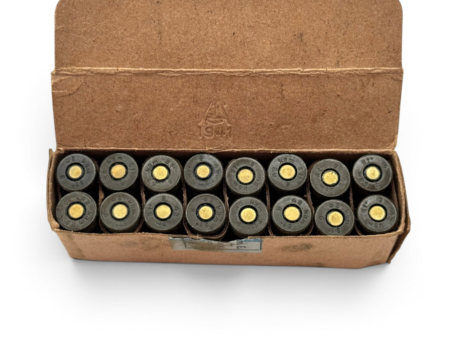 16rds. of Original German WWII 1942 9mm Luger Collectible Ammunition - 3