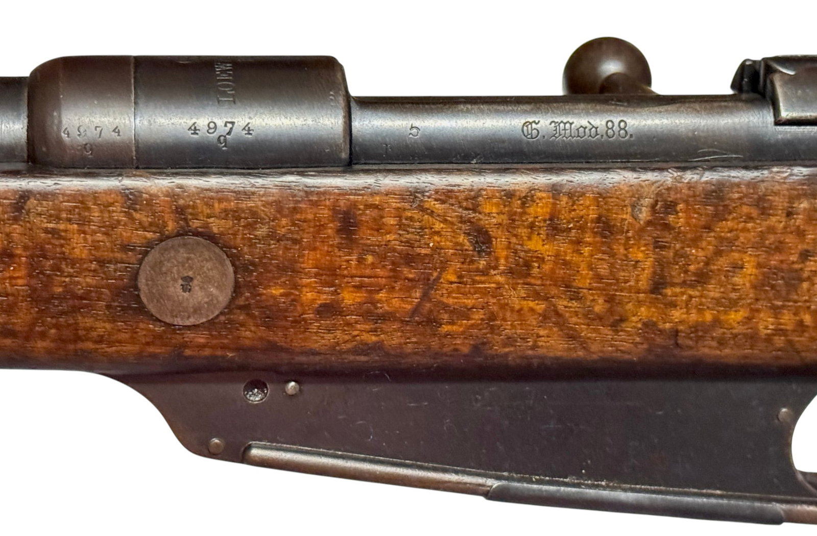 Antique 1890 Loewe Gewehr 88/05 (GEW 88) Ottoman Contract Rifle – Prussian Guard Unit Marked - 4