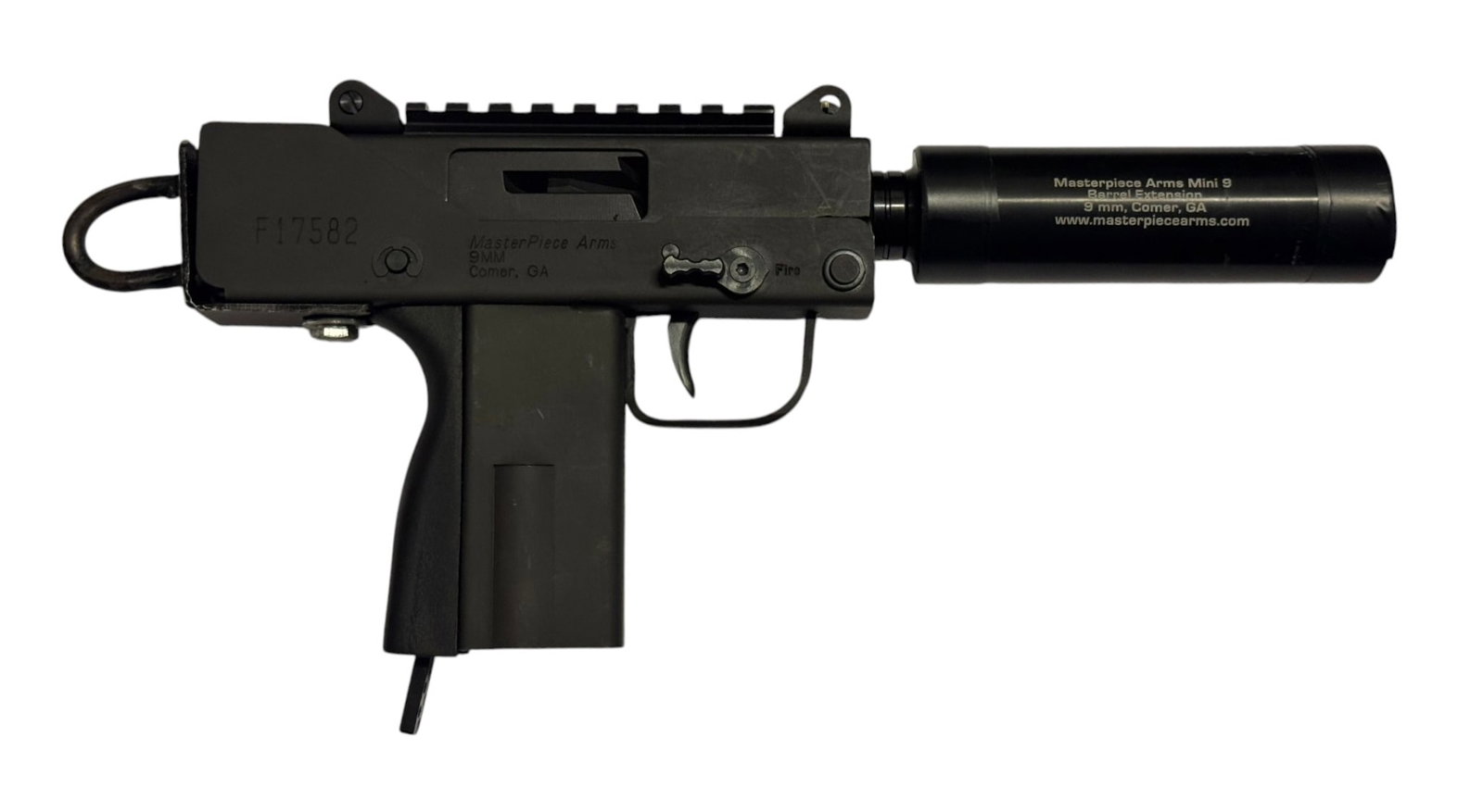 Excellent MasterPiece Arms Mini Uzi .9MM Pistol with Threaded Barrel and Extras - 2