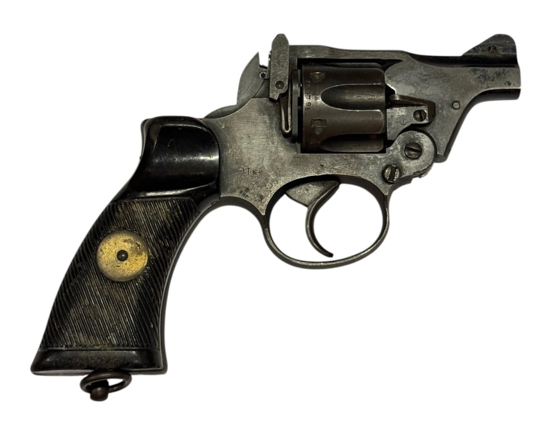 Interesting Singapore Police-Issued WWII Enfield No. 2 Mk. 1** .38 S&W Tanker Revolver  - 2