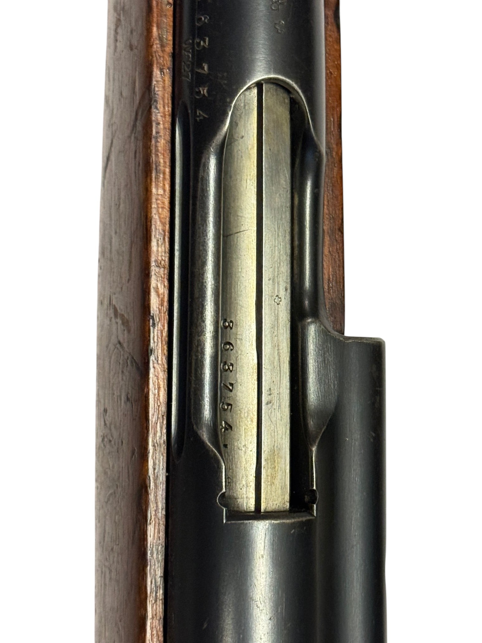 Soldier Marked WF Bern M1896/11 Schmidt-Rubin 7.5mm SWISS Straight Pull Rifle w/ Matching Mag - 7