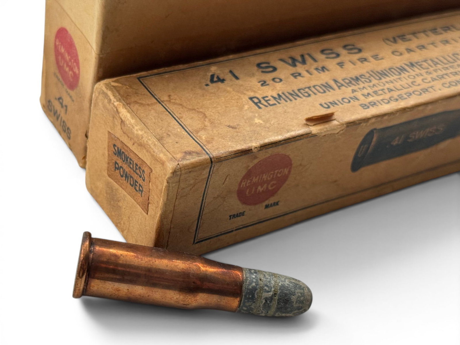 NOS 20rds. of RARE .41 SWISS (Vetterli Rifle) 300gr. Collectible Ammunition by RA-UMC Co. - 6