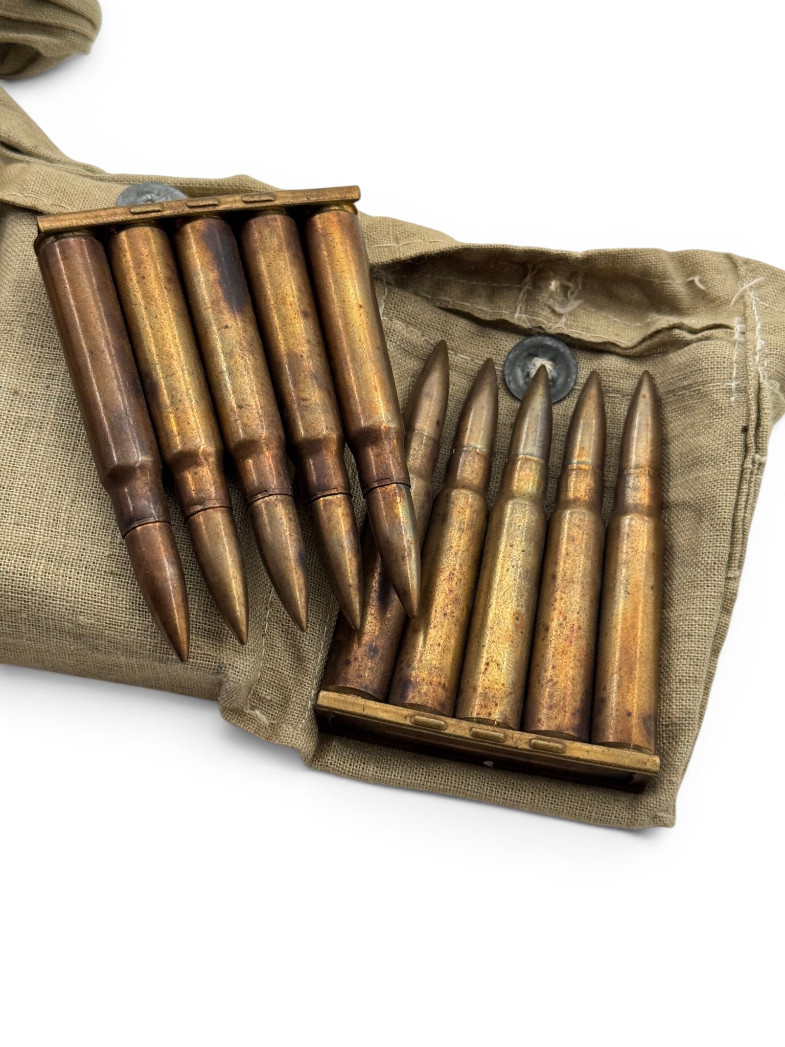 80rds. of 8mm MAUSER Turkish Surplus Ammunition on Stripper Clips in Bandoleers - 2